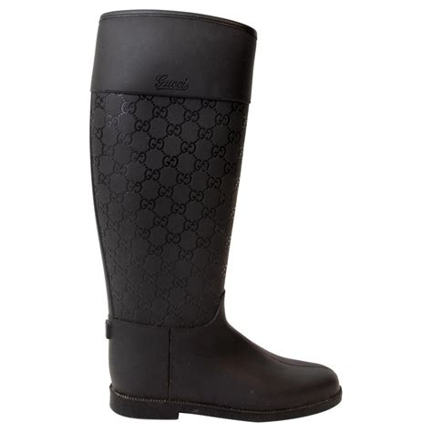 amazon rain boots in gucci|Gucci monogram thigh high boots.